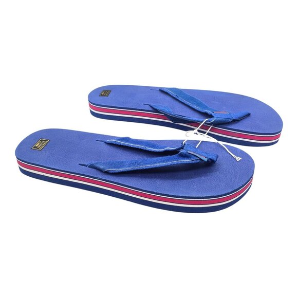 Vtg Mens Laid-Back Golf Flip Flops Sandals Cleats Size Large 12-13 Red Blue NEW - Picture 6 of 10